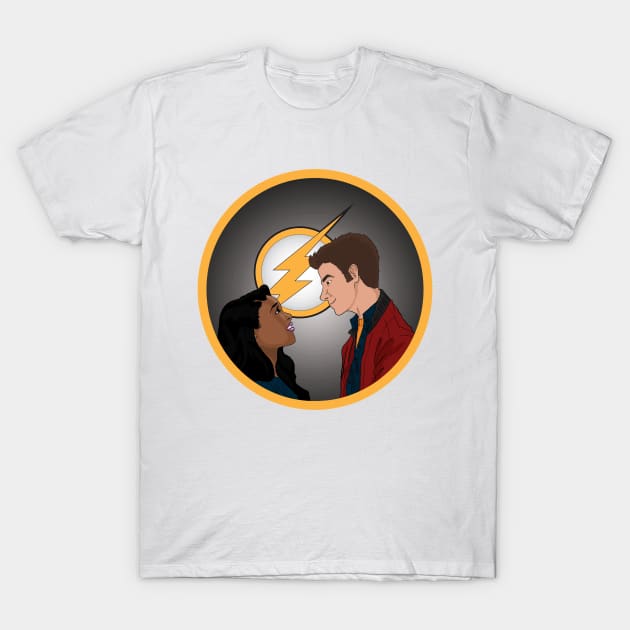 Iris and Barry Allen Gazing T-Shirt by leroywhitakerva